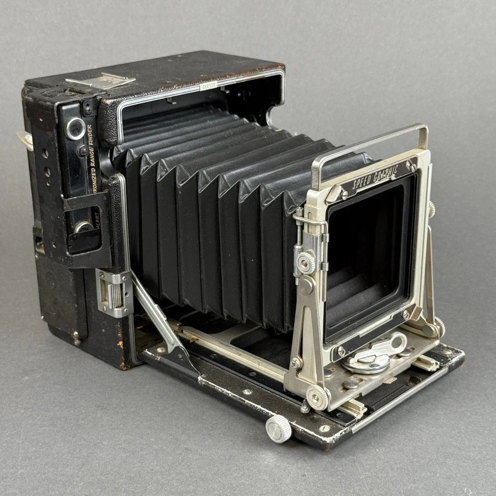 Graflex Speed Graphic Vintage 4x5 Press Camera Kalart Range Finder - For parts